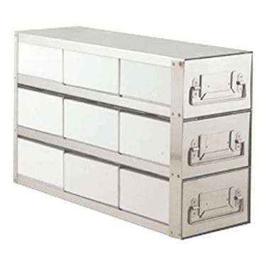 Imagem de Freezer Rack Solutions USA UFD-333-81 Rack vertical para freezer com gavetas, caixa e divisor (81 células), 3 x 3 caixas