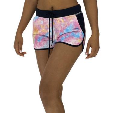 Imagem de Shortinho Feminino MXD Conceito Tie Dye Colorido, Feminino, Rosa, P