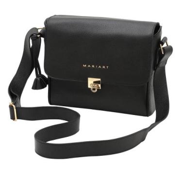 Imagem de Bolsa de Couro Mariart Âmbar, Preto