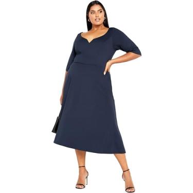 Imagem de City Chic Vestido Citychic Plus Size para meninas fofas E/S, Azul marino, 24 Plus