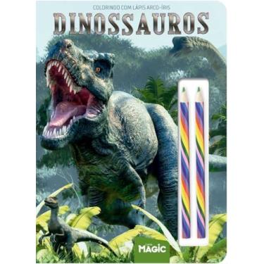 Imagem de Dinossauros - Colorindo com o arco-íris