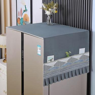 Imagem de Tampa superior da geladeira tampa superior da máquina de lavar capa antiderrapante à prova de poeira de geladeira tampa superior de máquina de lavar com bolsos de armazenamento 71IN x 26IN/ 180CMx65CM (LxW)