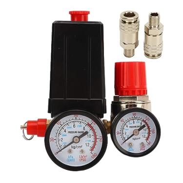 Imagem de Interruptor de Pressão Automático do Compressor de Ar Vlave Conjunto de Peças do Compressor de Ar Conjunto de Suporte do Regulador de Pressão de 4 Vias Com Conector de Estilo