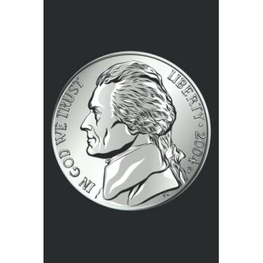 Imagem de Nickel 5 5 Cent Coin: Notebook Journal with 6" x 9", 120 Pages For Lady, Girls And Women. Perfect Possum Blank Lined Notebook Journal Gift Ideas.