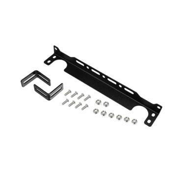 Imagem de ACROPIX Kit universal de suporte de montagem do refrigerador de óleo de liga de alumínio de 330 mm Kit adaptador do radiador do refrigerador de óleo do motor Kit de suporte do refrigerador de óleo de