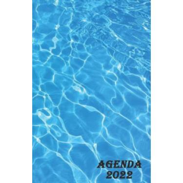 Imagem de Agenda 2022: Agenda settimanale A5, 12 mesi da gennaio a dicembre 2022, Pianificatore, settimana = una doppia pagina, blu