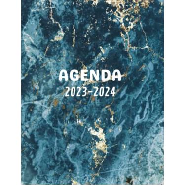 Imagem de agenda 2023-2024 giornaliera a5 24 mesi: 1 Settimana Su 2 Pagine| 24 Mesi Planner gennaio 2023 a dicembre 2024 380 pagina