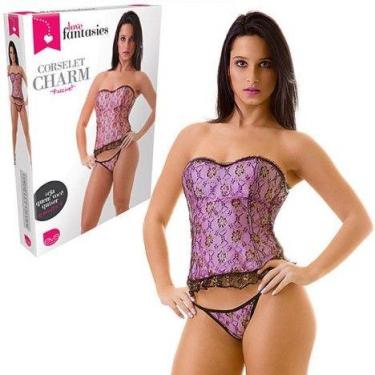 Imagem de Corselet Feminino Charm + Tanga - Love Fantasies - Adtoys