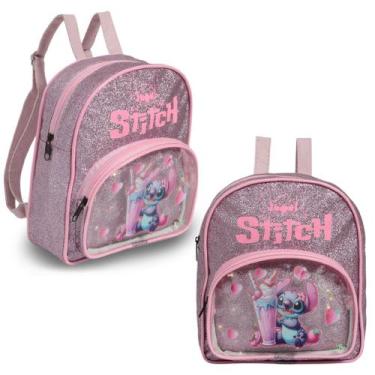 Imagem de Mochila Stitch Mini Bolsa Menina Alça Costas Pre Escola - Plike