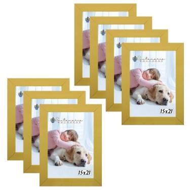 Imagem de Kit 7 Molduras Porta Retrato 15X21 Amarelo - Santamaria Molduras