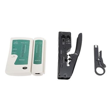 Imagem de Ferramenta de Crimpagem RJ45, Passe Através do Ethernet Crimper CAT5 CAT5E CAT6 Com Stripper de Fios de Testador de Cabo de Rede para RJ45 RJ11 RJ12 Instalação por Telefone