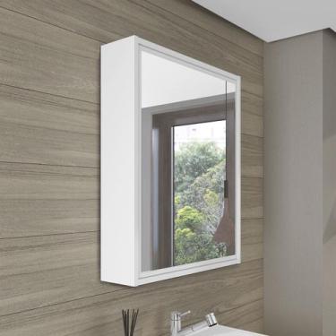 Imagem de Armário para banheiro aéreo 01 porta com espelho Blanc Móveis Bosi