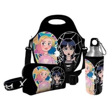 Imagem de Kit Escolar Infantil Lancheira Térmica + Necessaire Plus + Squeeze de Alumínio – ISOPRENE – Me-Unissex