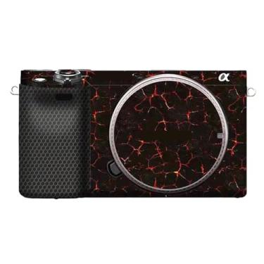 Imagem de JERXTTON Adesivo de capa de câmera para Sony A6400 A6300, película protetora, antiarranhões, decoração e resistência ao desgaste (lava vulcânica)