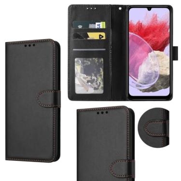 Imagem de Capa Capinha Carteira Flip Couro Compatível Samsung Galaxy M34 Premium (PRETO)