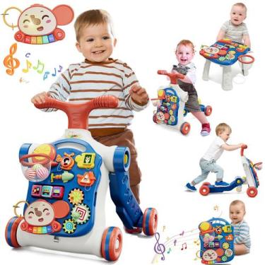 Imagem de Andador Infantil QDRAGON 5 em 1 - Azul Marinho - Para Bebês a partir d