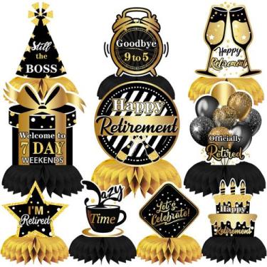 Imagem de Decorações de Festa de Aposentadoria DTOFOOT - Kit com 10 Peças em Pre