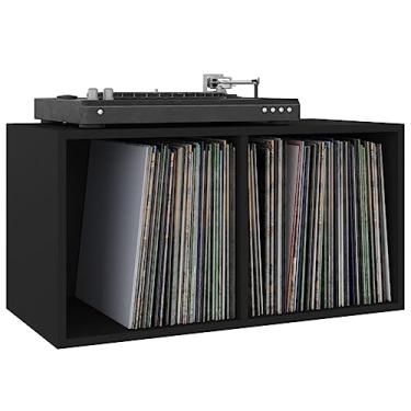 Imagem de Rack Suspenso para Discos de Vinil LPS - MDF 18mm, Capacidade para 162 LPs, Pronto para Uso (39x76x35 cm)