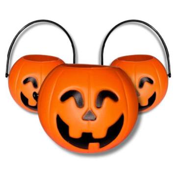 Imagem de Kit 6 Mini Abobora Decorativa Halloween de 7cm - Trilha Multicoisas