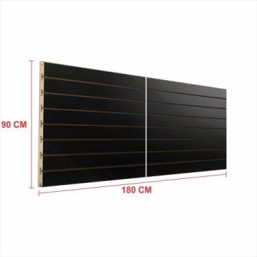 Imagem de Painel canaletado 18mm preto altura 90 cm comp 180 cm - E-nichos