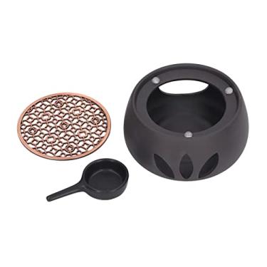 Imagem de Base aquecedora de bule, aquecedor de velas de cerâmica, aquecedores de chá para bule para copos de aço inoxidável, copos de vidro de borosilicato e outros copos (-3118230033512)