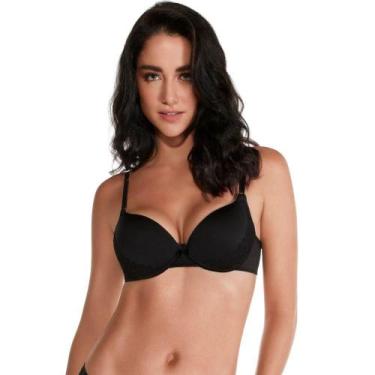 Imagem de Sutiã Push-Up com Detalhe de Renda Mondress, Preto, 44