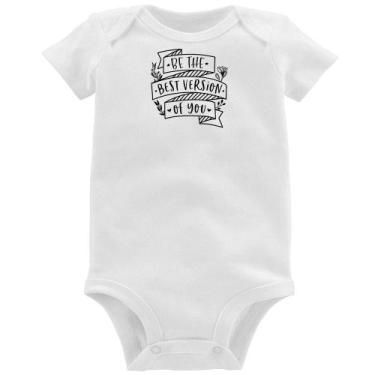 Imagem de Body Bebê Be the best version of you - Foca na Moda, Branco, G