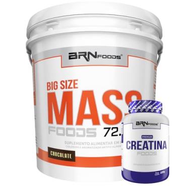 Imagem de Kit Big Size Mass Chocolate 6kg + Creatina 100g - BRN Foods