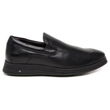 Imagem de Sapato Jota Pe Casual Preto Em Couro Air Leeds 85400se-Masculino