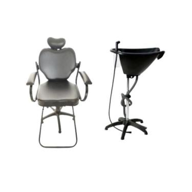 Imagem de Kit Salão Lavatório Portátil + Cadeira Henvifer Beleza