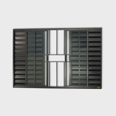 Imagem de Veneziana Confort 6 Folhas com Grade Vidro Liso 100cm x 200cm Brimak