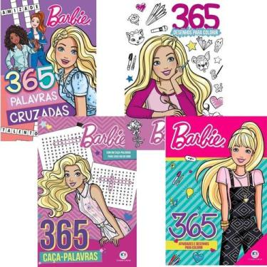 Imagem de Kit 4 Barbie Atividades Desenhos Caça-palavras Palavras Cruzadas - Ati