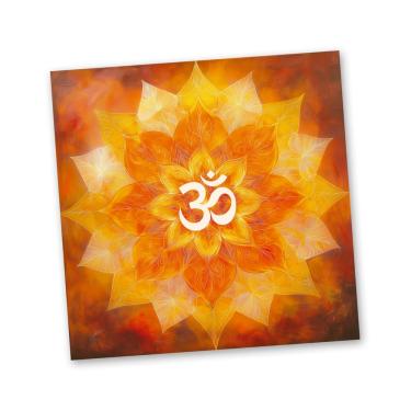 Imagem de Toalha para Leitura de Tarô Símbolo OM Laranja 70cm