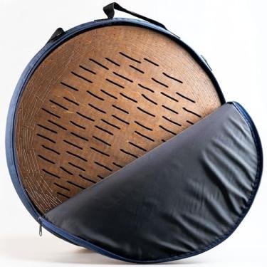 Imagem de Ferramenta de cura de som "Water-Fall Disk" 50,8 cm | Som de água meditativa | Tambor de madeira do oceano | Som relaxante de 60 segundos | Semelhante ao Rainstick/Rain Disk ou Ocean Drum | Com uma