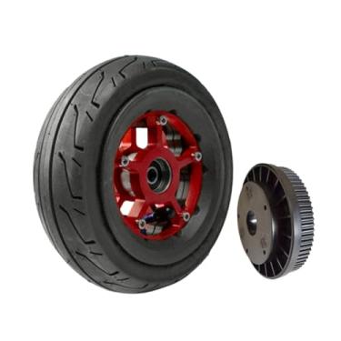 Imagem de rockible Cubo de Roda para Scooter, Componentes de Substituição, Amortecimento para Adultos, Montagem Direta, Roda traseira vermelha