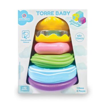 Imagem de Brinquedo Educativo Torre De Empilhar Poli Baby - Polibrinq