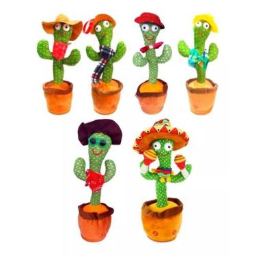 Imagem de Cacto Dançante Falante Toca Música Repete a Fala e Dança - TOYS