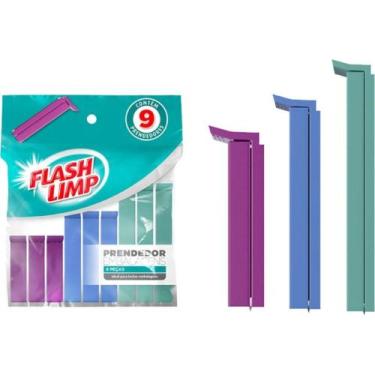 Imagem de Prendedor Flash Limp Para Embalagens Pacote Com 9 Pecas - Lav3796