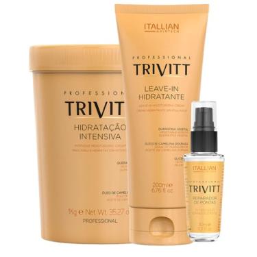 Imagem de Trivitt, Trivitt - Hidratação 1Kg + Leave In + Reparador de Pontas