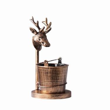 Imagem de Cinzeiro para fumar cinzeiros de metal vintage retro criatividade moda para mesa de escritório em casa ornamentos (E)