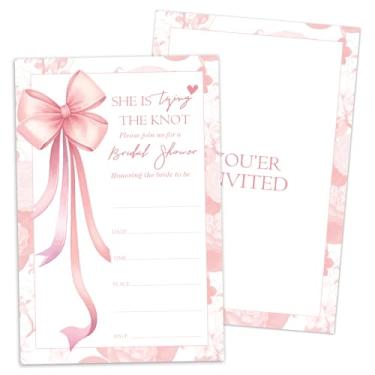 Imagem de Convites de chá de panela, convites de arco para novos casais Sr. e Sra. Convites de chá de casamento com 25 preenchedores com envelopes, decorações de lembrancinhas de festa de casamento e chá de