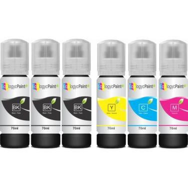 Imagem de 6 Tintas compatível com Impressoras Epson 544 l3250 l3150 l3110 l3210 