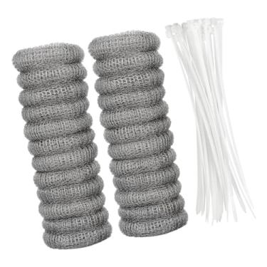 Imagem de Ｂｅｓｇａ Catconistas de fiapos de máquina de lavar, lavanderia Filtro de mangueira de arruela de malha, profissional prático e leve com abraçadeiras, 24 Peças