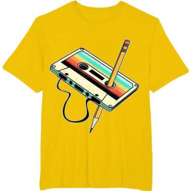 Imagem de Camiseta Masculina Retrô Vintage Anos 80 - Estampa Fita Cassete, BR-G2