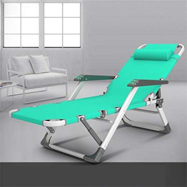 Imagem de Cadeira de convés dobrável Siesta cama de cochilo varanda cadeira de lounge doméstica acampamento de praia cadeira de sofá preguiçosa cadeira de encosto portátil com peso de 200 kg