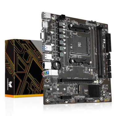 Imagem de Placa-mãe para jogos SHANGZHOAYUAN B450 AM4 para processador AMD Ryzen de 1ª a 5ª geração (DDR4 Max 64 GB, NVME/NGFF M.2, PCIe 3.0, SATA 3.0, USB 3.0, Gb LAN)