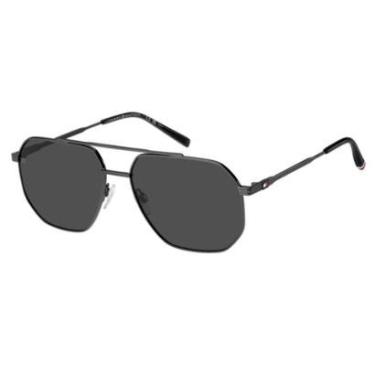 Imagem de Óculos Solar Tommy Hilfiger Th2191/s Kj1ir 60 Brilho Lente Cinza-Masculino