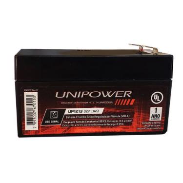 Imagem de Bateria Selada Unipower 12V 1,3ah Agm Vrla - Alarme, Nobreak