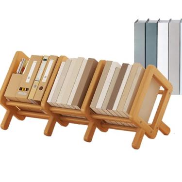 Imagem de Estante De Mesa Para Livros - Estante para Livros de Secretária - Organizador De Prateleiras Retrátil Em Decorativo Para Cantos Sala De Estar Quarto De Crianças