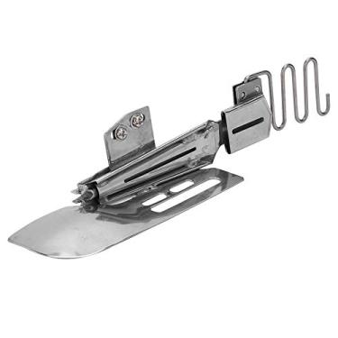 Imagem de Máquina de costura industrial ajustável dupla dobra ângulo direito Bias dupla pasta stretch cilindro ajuste para Wilcox Gibbs Elna 434 444 Pegasus W500, Inlet 1in Outlet 1/4in,